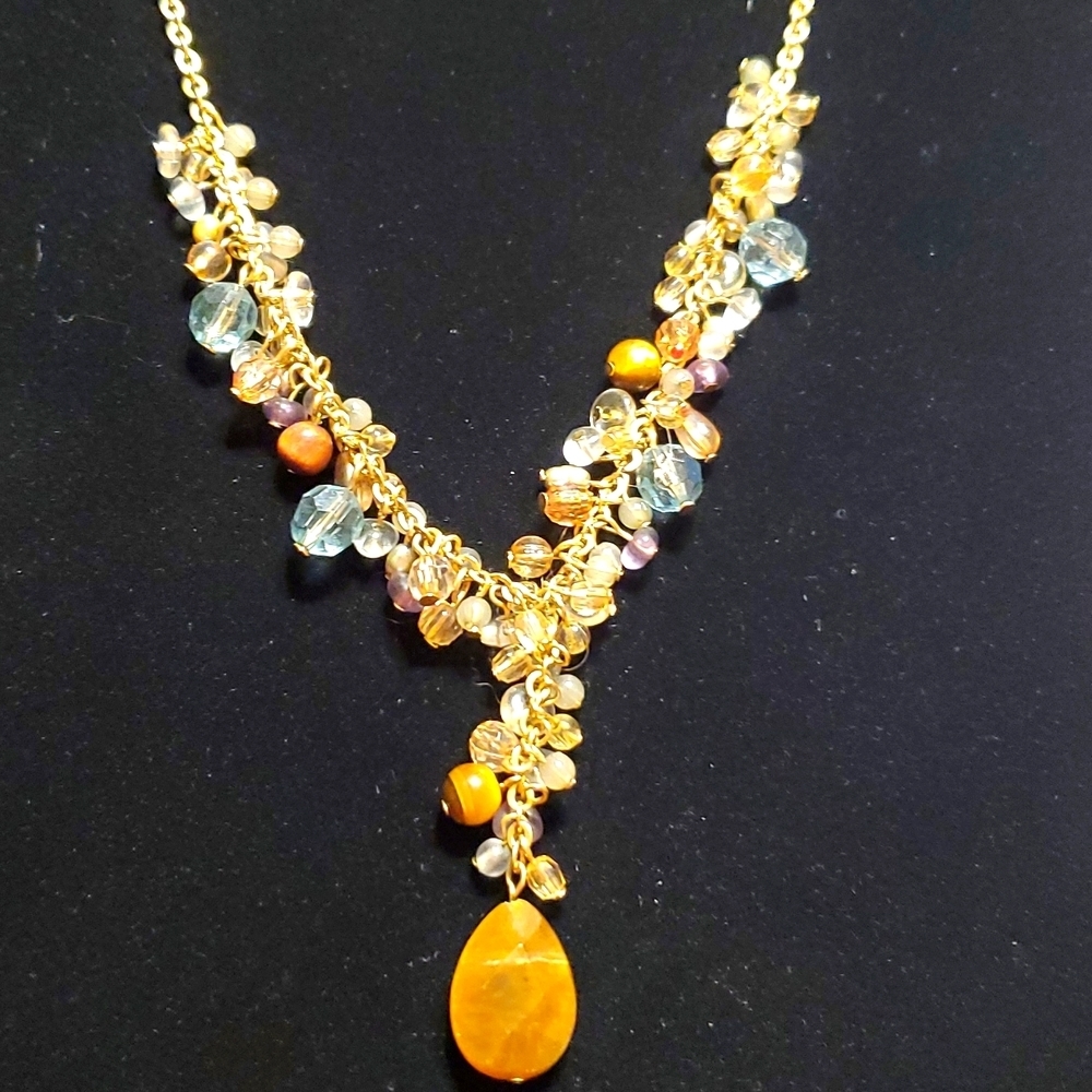 Tigereye Tigers Eye Mixed Gemstone Necklace